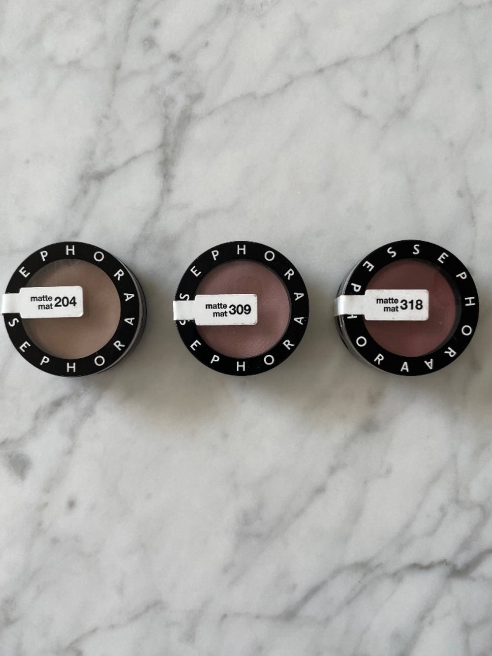 NWT SEPHORA Matte Colorful Removable Eyeshadow Pans (Set of 3) - 318 / 204 / 309